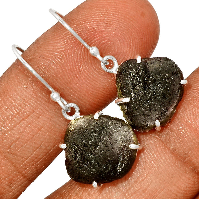 1.2" Claw - Saffordite Tektite Earrings - SDTE91