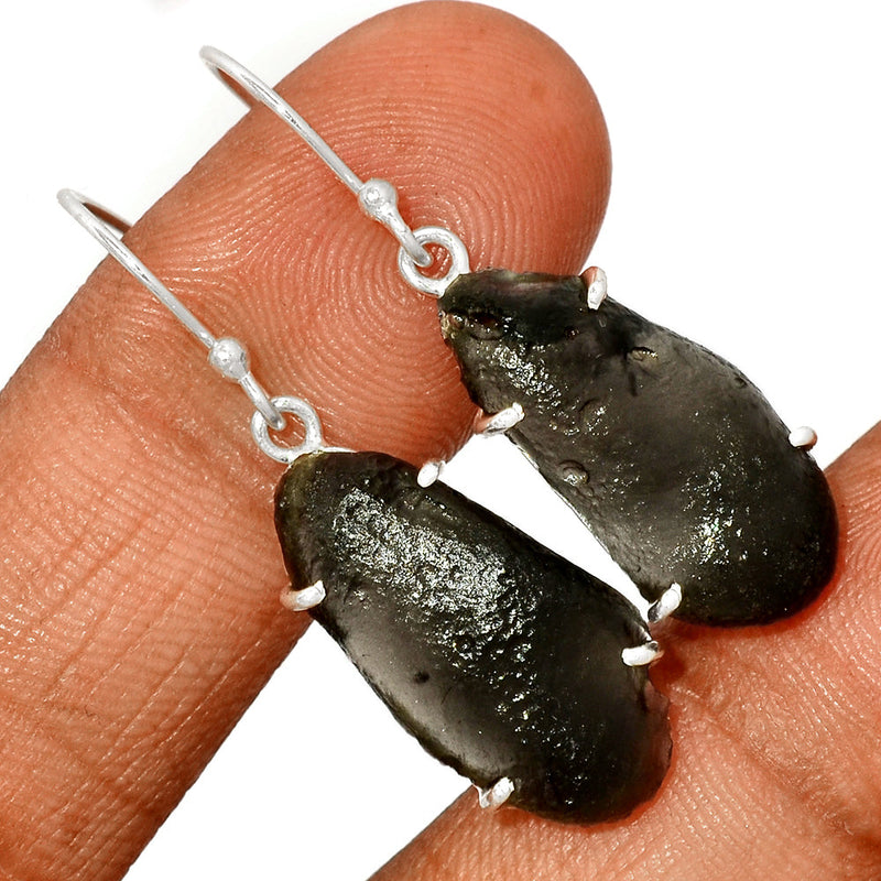 1.6" Claw - Saffordite Tektite Earrings - SDTE95