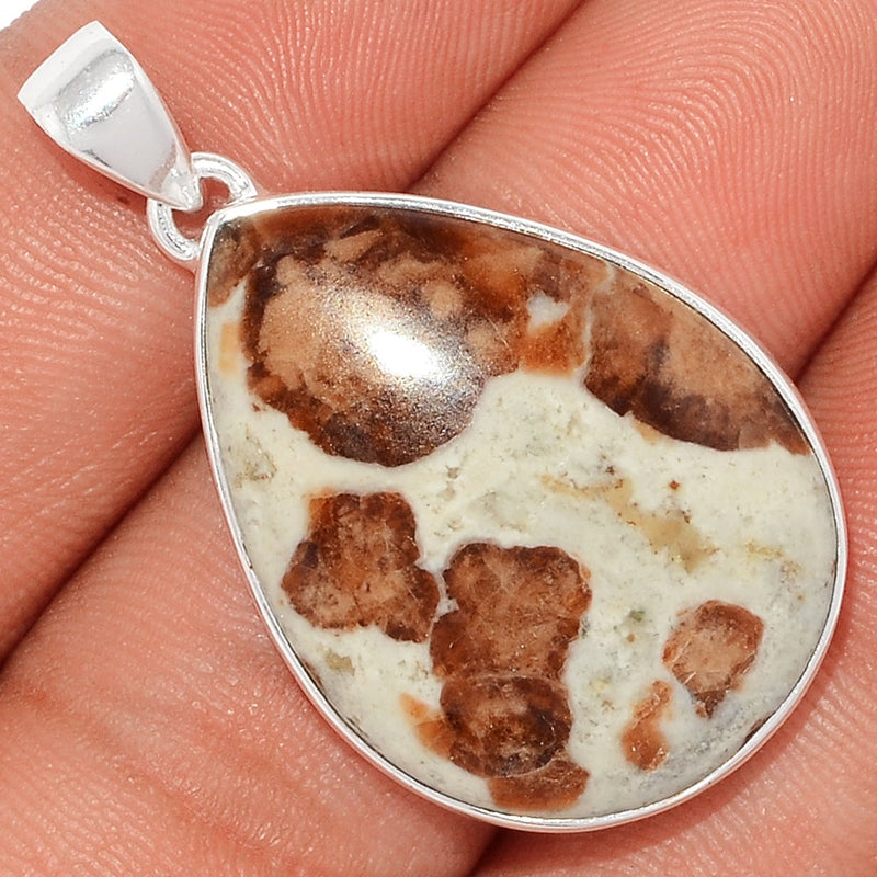 1.6" Spessartine Garnet In Limestone Pendants - SGIP106