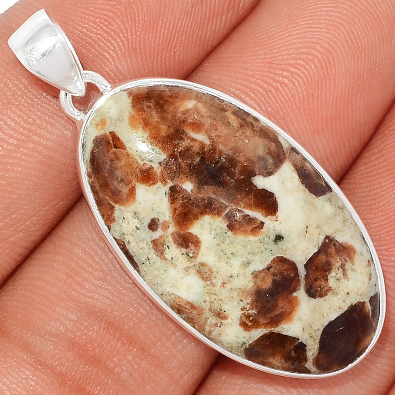 1.7" Spessartine Garnet In Limestone Pendants - SGIP132
