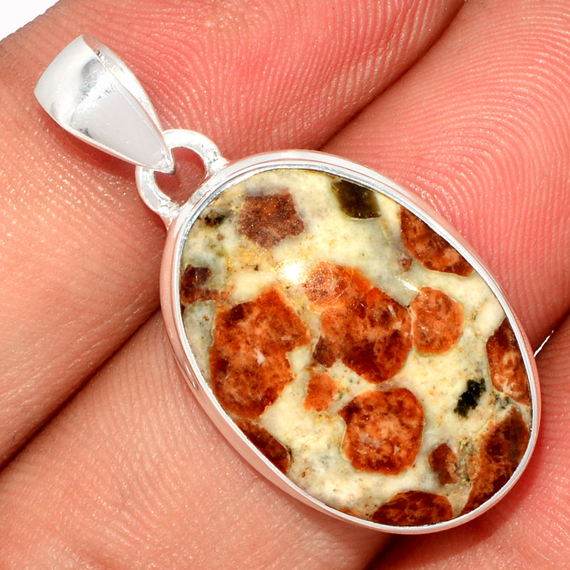 1.3" Spessartine Garnet In Limestone Pendants - SGIP204