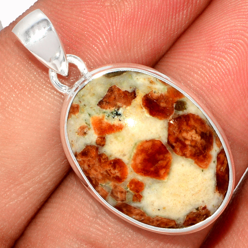 1.3" Spessartine Garnet In Limestone Pendants - SGIP208