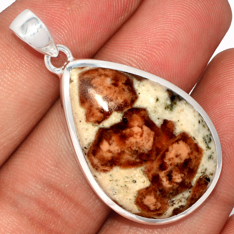 1.7" Spessartine Garnet In Limestone Pendants - SGIP227