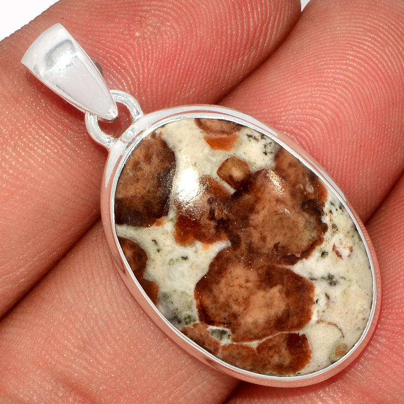 1.5" Spessartine Garnet In Limestone Pendants - SGIP246