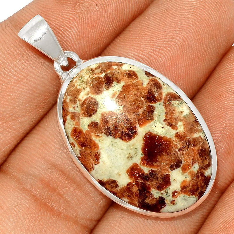 1.7" Spessartine Garnet In Limestone Pendants - SGIP53
