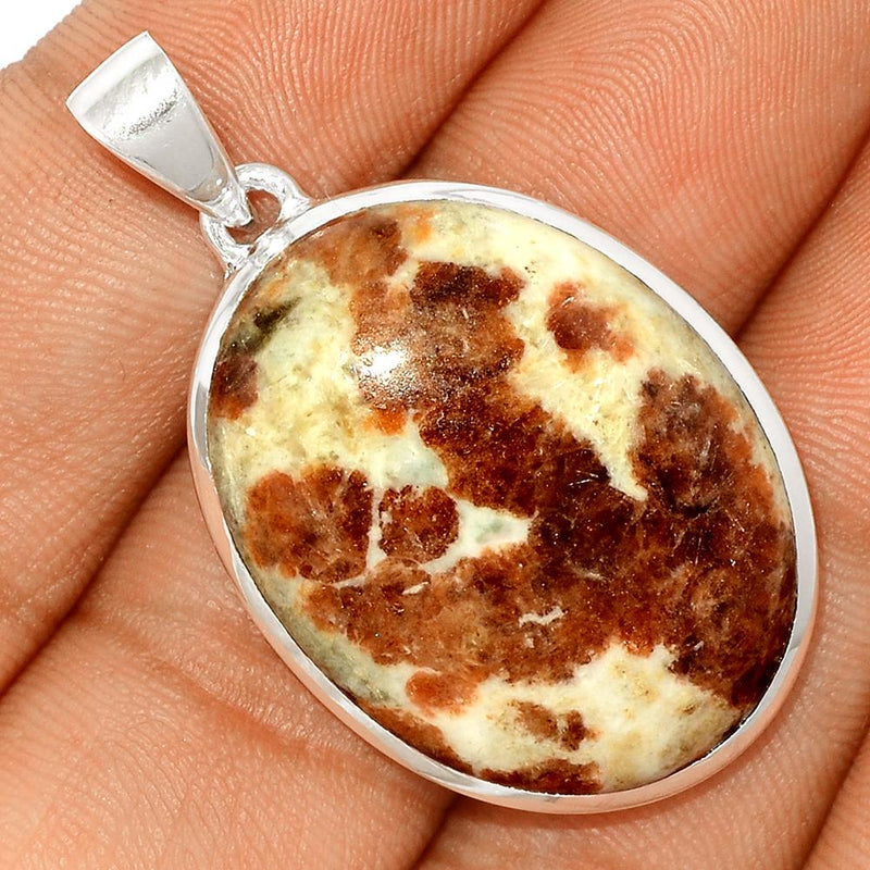 1.7" Spessartine Garnet In Limestone Pendants - SGIP61