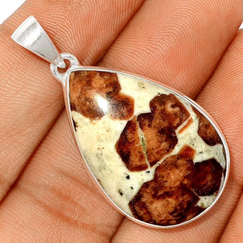 1.7" Spessartine Garnet In Limestone Pendants - SGIP76