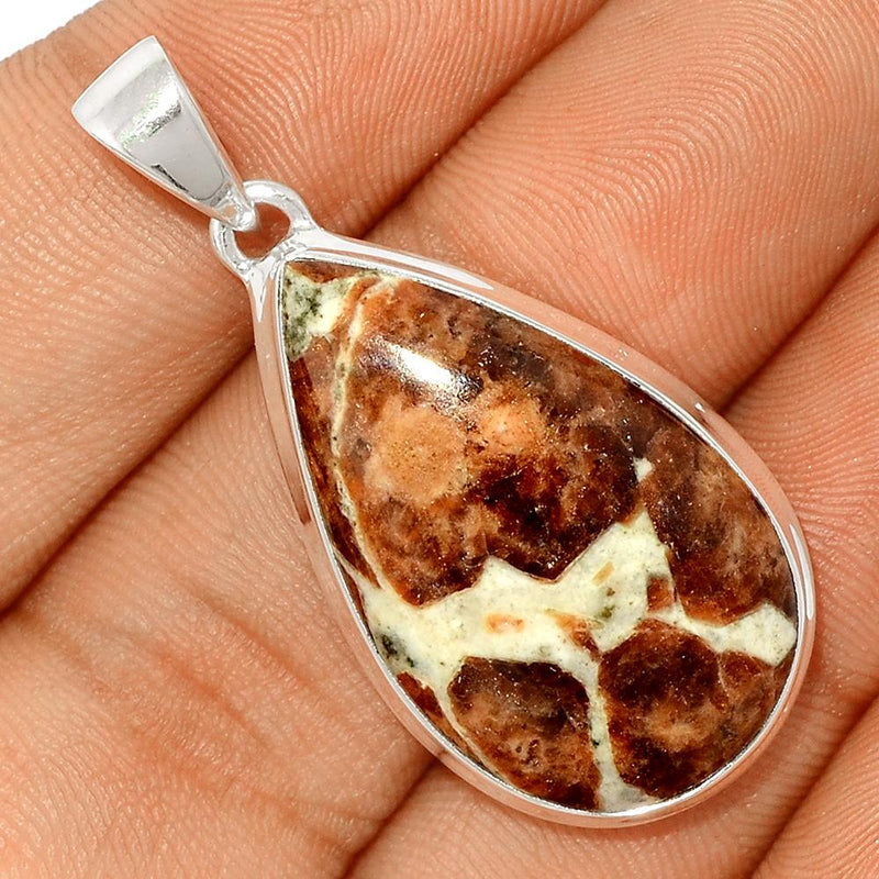 1.7" Spessartine Garnet In Limestone Pendants - SGIP78