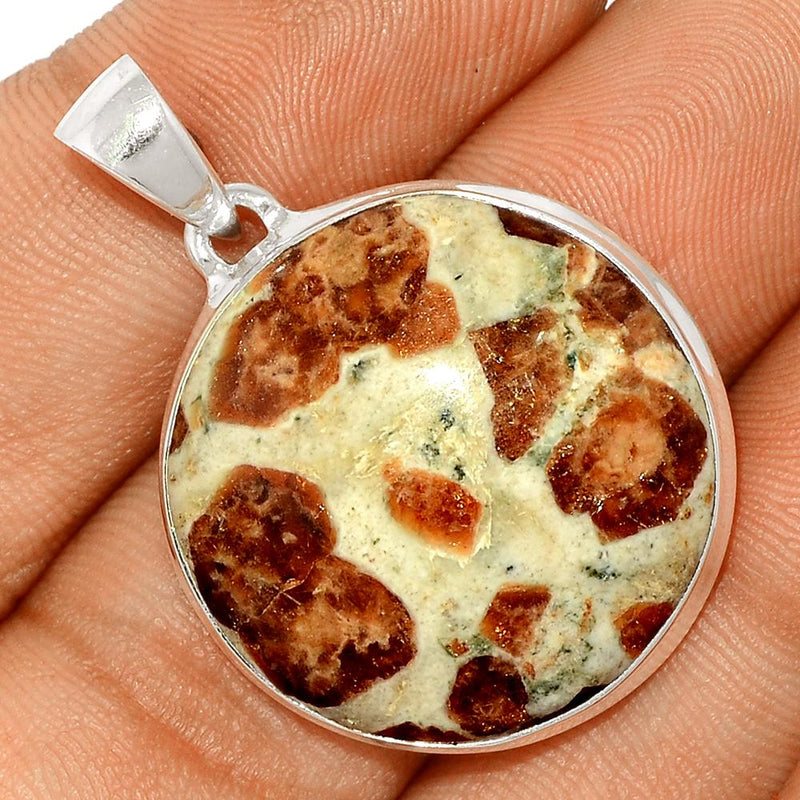 1.5" Spessartine Garnet In Limestone Pendants - SGIP88