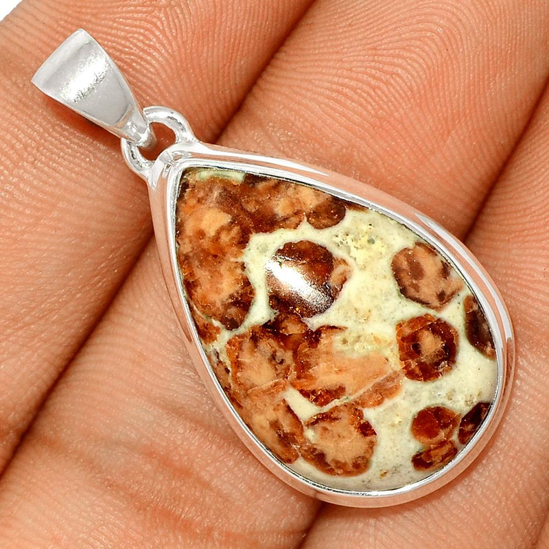 1.5" Spessartine Garnet In Limestone Pendants - SGIP97