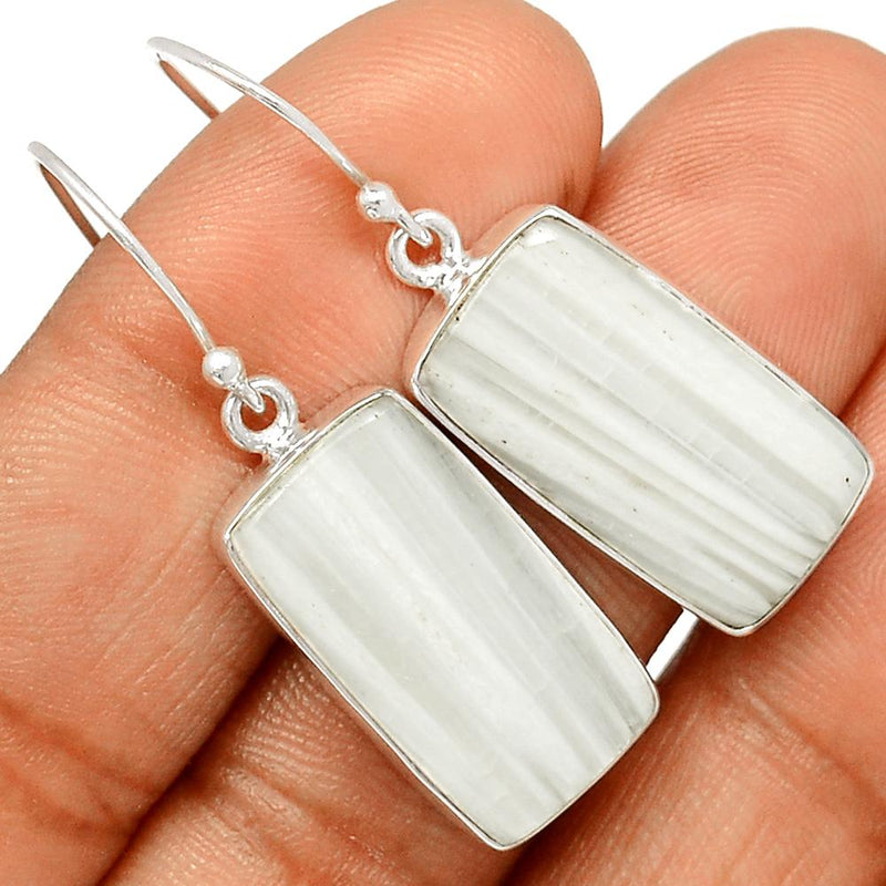 1.5" Scolecite Earrings - SLTE130