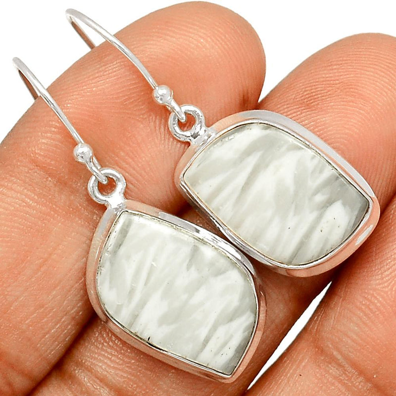 1.5" Scolecite Earrings - SLTE148