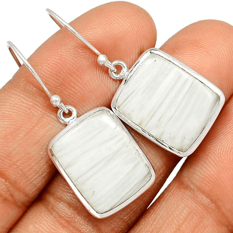 1.3" Scolecite Earrings - SLTE150