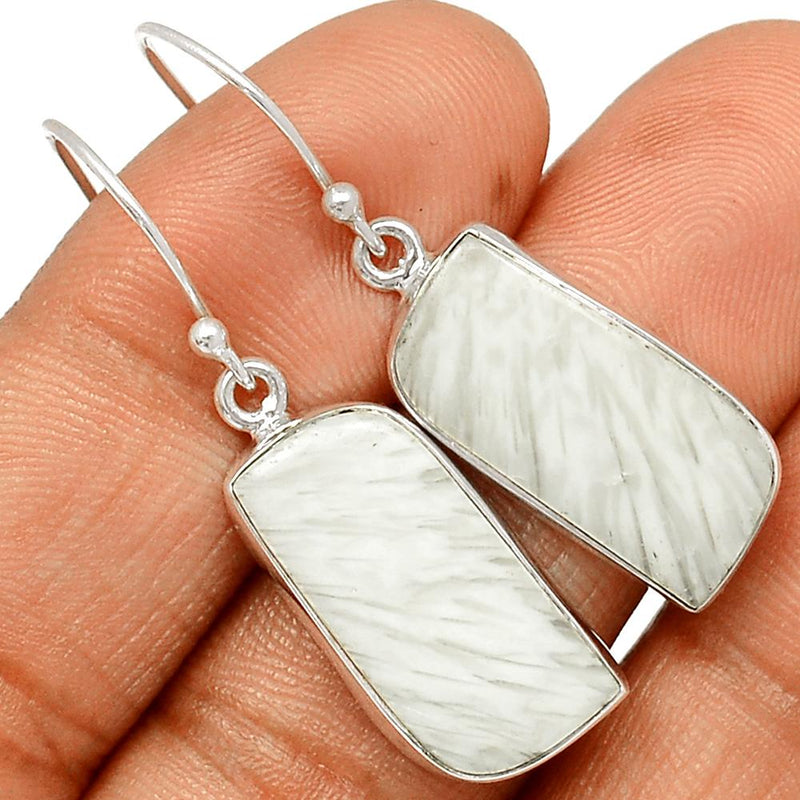 1.5" Scolecite Earrings - SLTE154