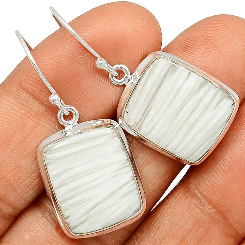 1.5" Scolecite Earrings - SLTE162