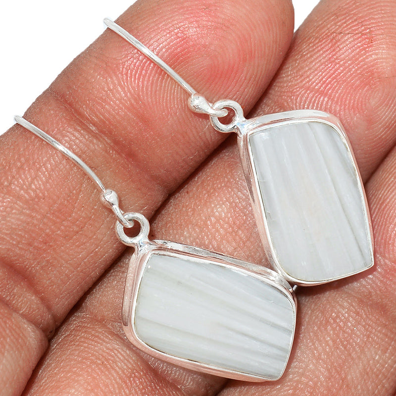 1.5" Scolecite Earrings - SLTE218