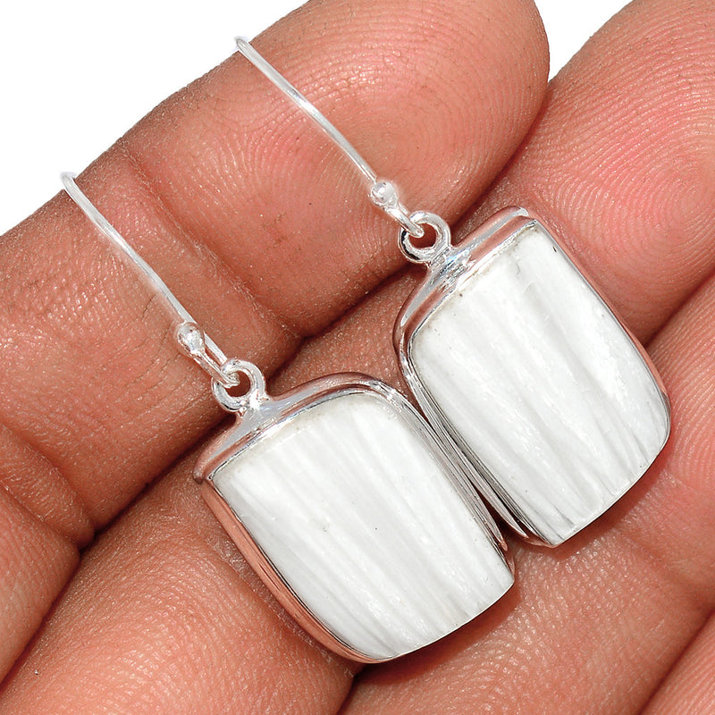 1.5" Scolecite Earrings - SLTE227