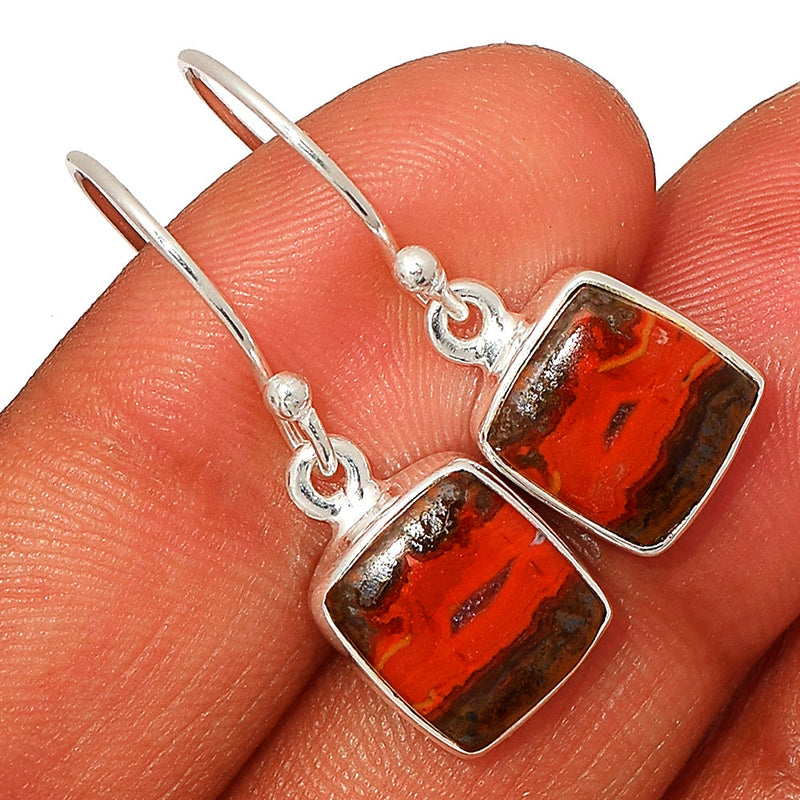 1.1" Seam Agate Earrings - SMAE161