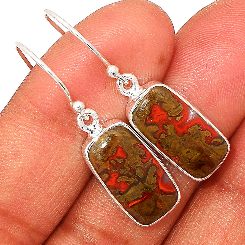 1.3" Seam Agate Earrings - SMAE162