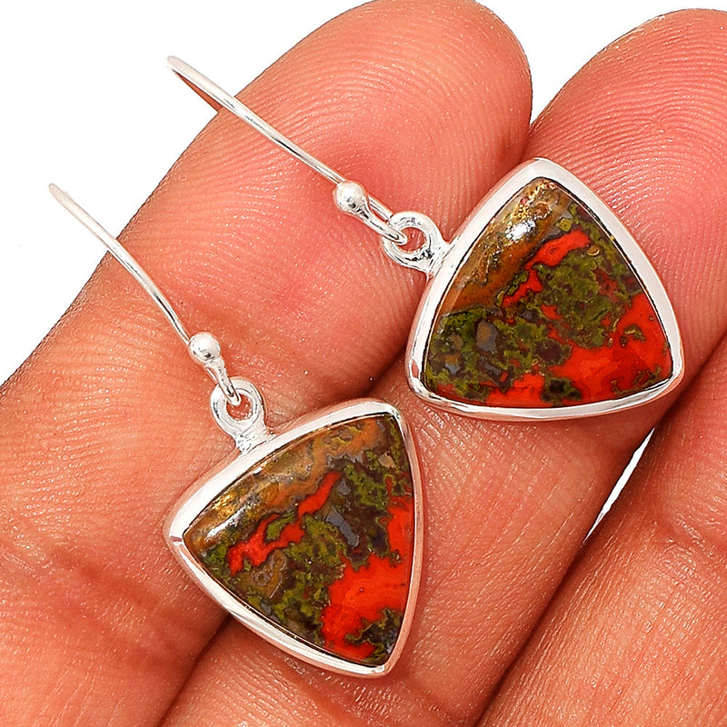 1.3" Seam Agate Earrings - SMAE163