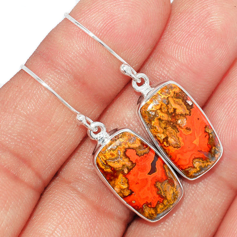 1.5" Seam Agate Earrings - SMAE168