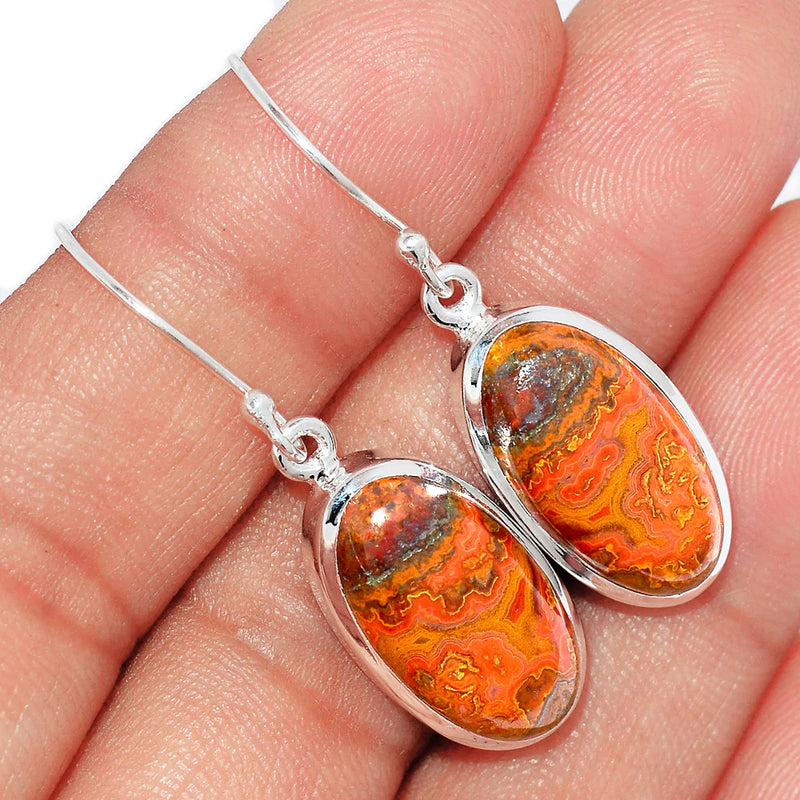 1.6" Seam Agate Earrings - SMAE176