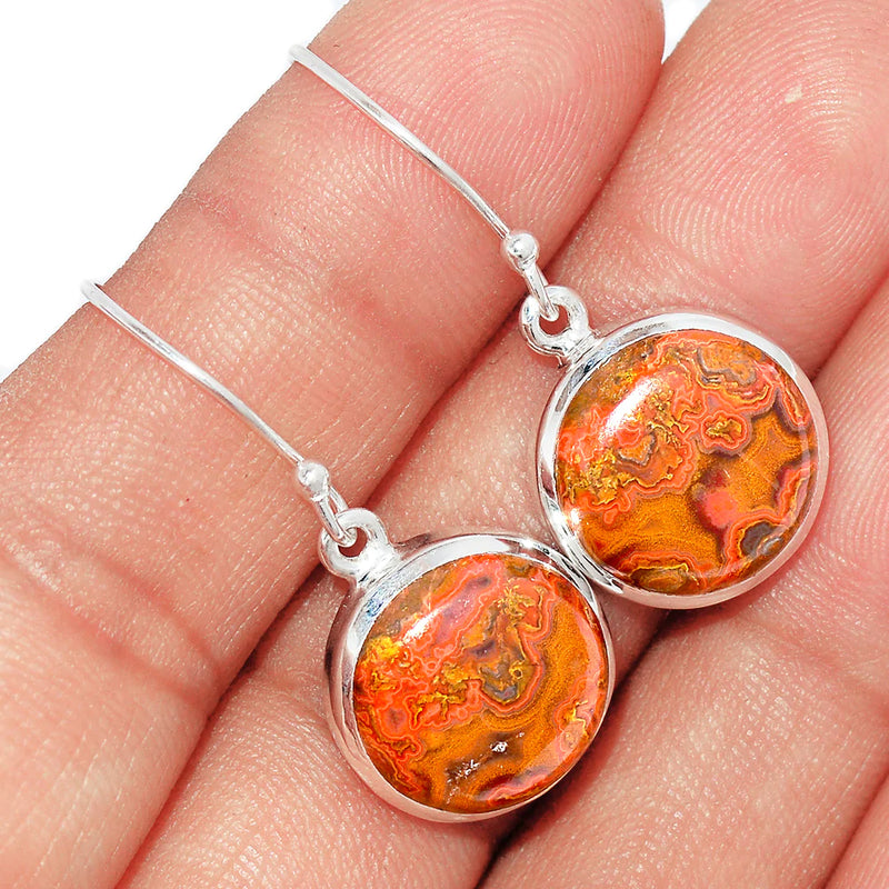 1.3" Seam Agate Earrings - SMAE177