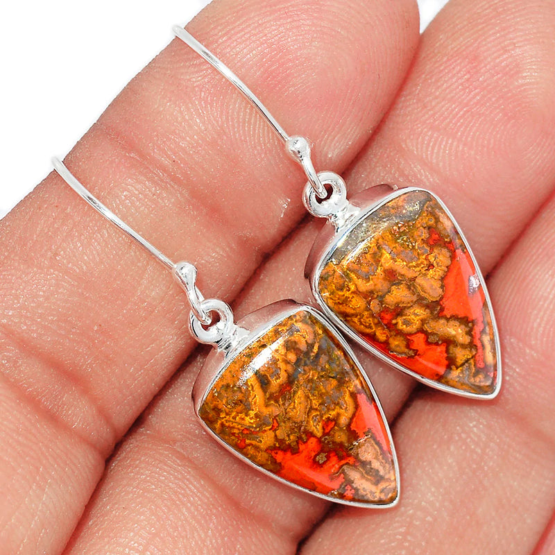 1.5" Seam Agate Earrings - SMAE182