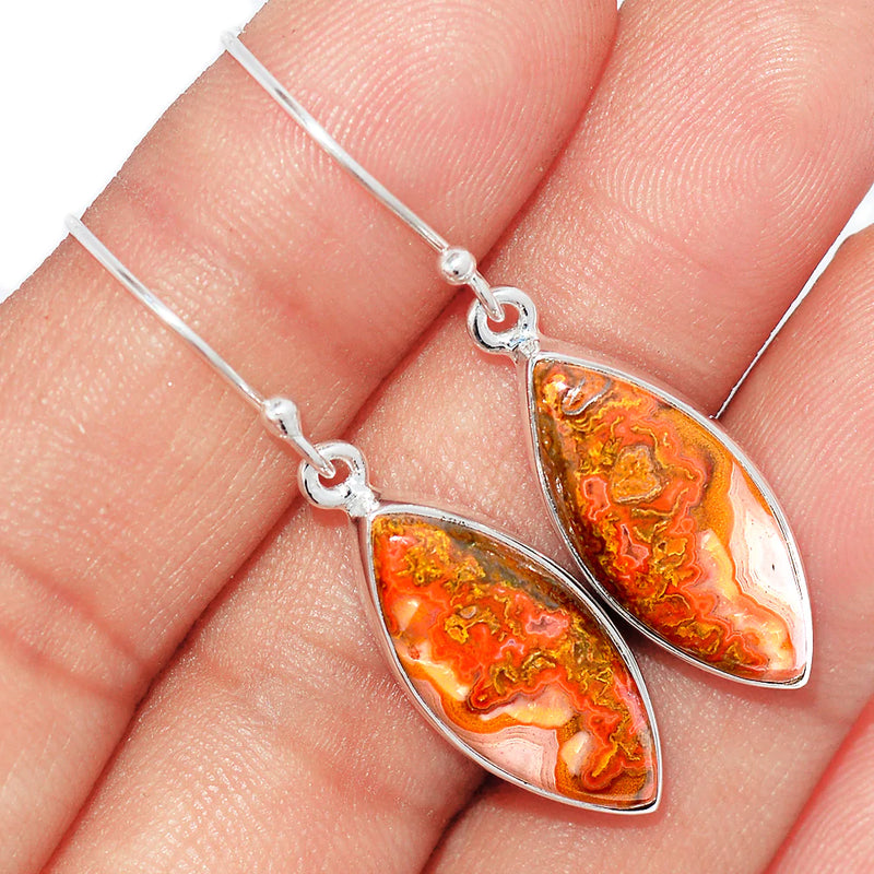 1.6" Seam Agate Earrings - SMAE183