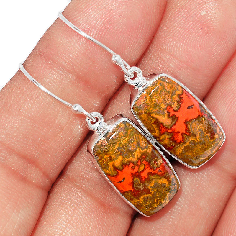 1.5" Seam Agate Earrings - SMAE187
