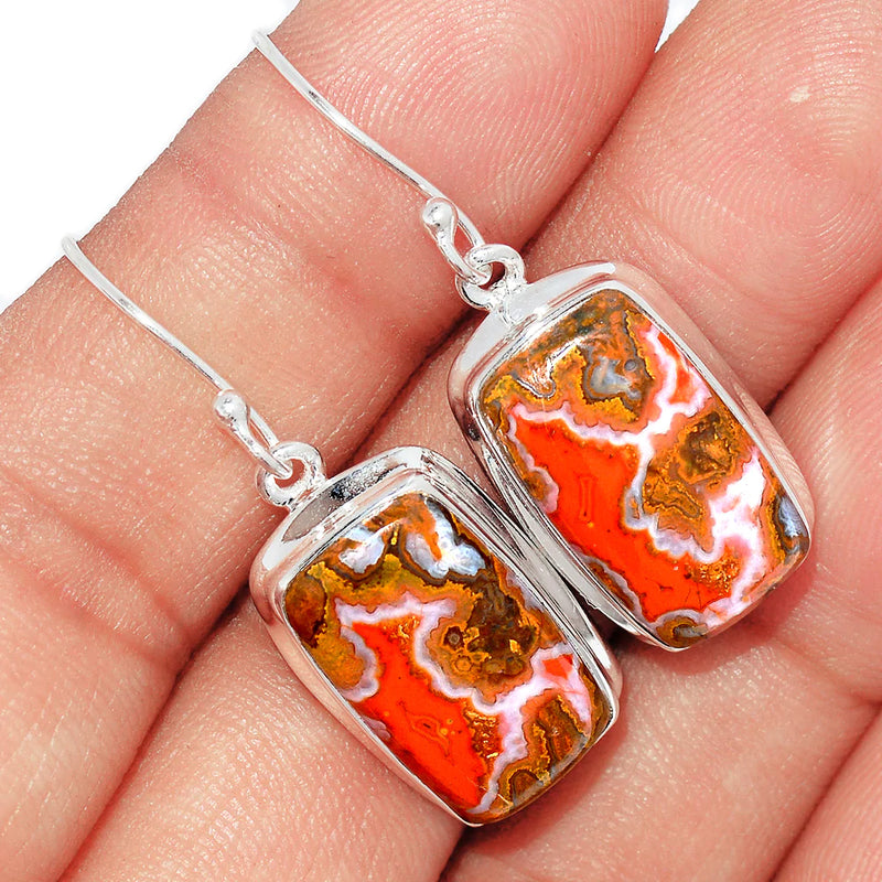 1.5" Seam Agate Earrings - SMAE195