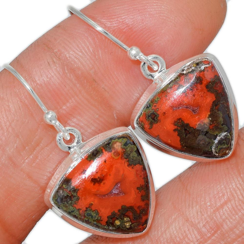 1.3" Seam Agate Earrings - SMAE85