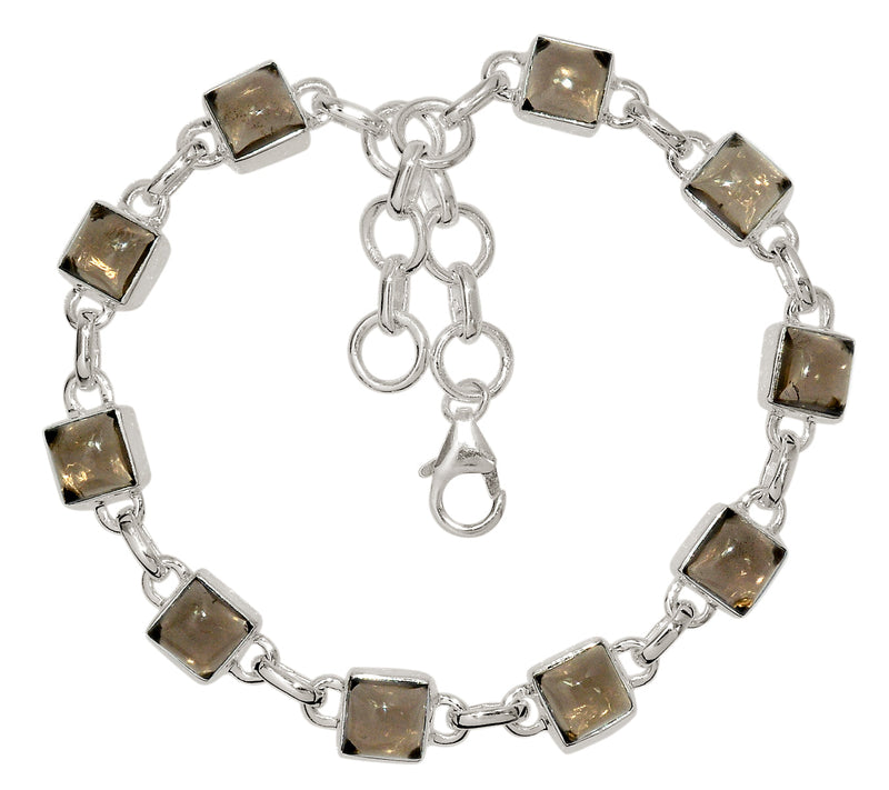 8.8" Smokey Quartz Cabochon Bracelets - SMCB14