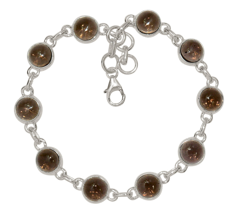 8.8" Smokey Quartz Cabochon Bracelets - SMCB1