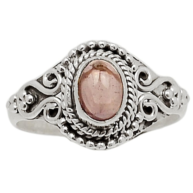 5*7MM - Small Filigree - Smoky Cab Ring - SMCR260