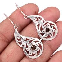 Smokey Quartz Earring-SMQE625