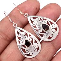 Smokey Quartz Earring-SMQE646