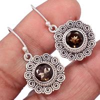 Smokey Quartz Earring-SMQE680