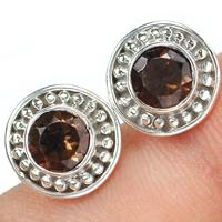 Smoky Quartz Studs-SMQS104