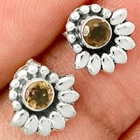 Smoky Quartz Studs-SMQS151