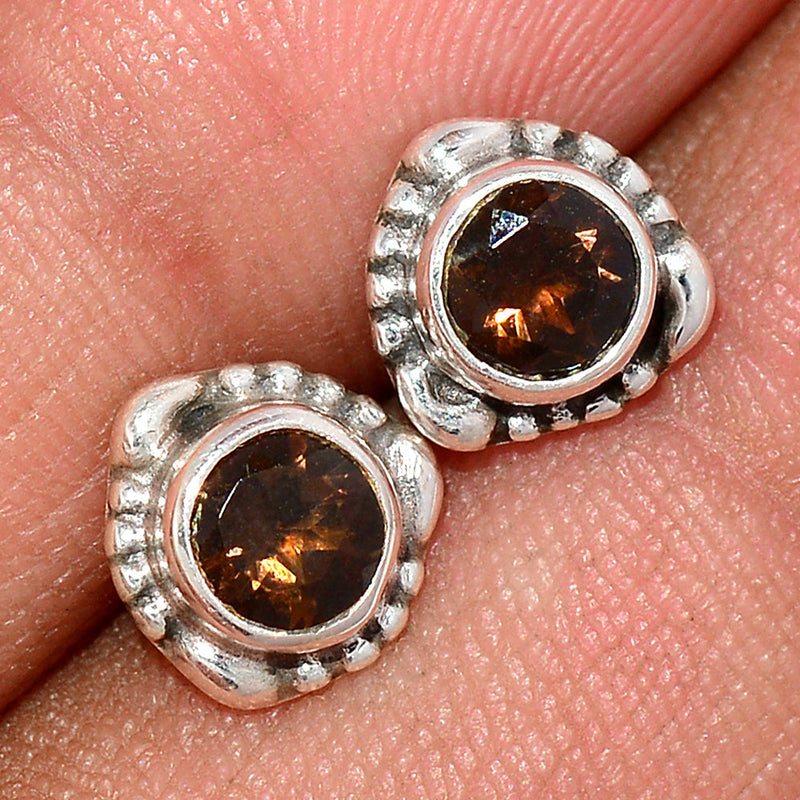 Smokey Quartz Studs - SMQS204