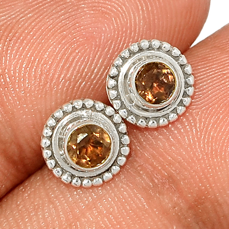 Small Filigree - Smokey Quartz Studs - SMQS426