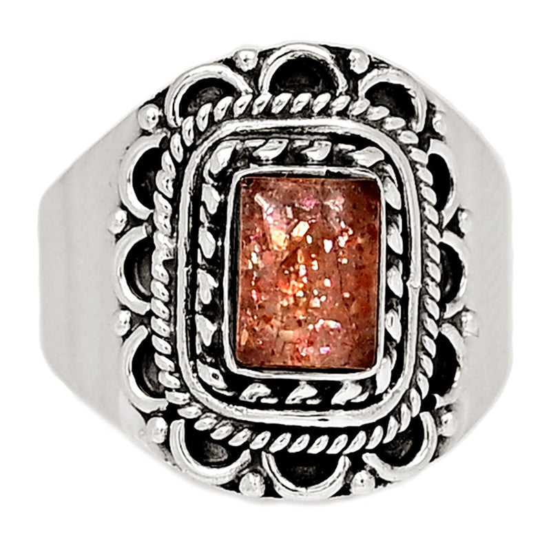 5*7 MM Fine Filigree - Sunstone Ring - SNSR785