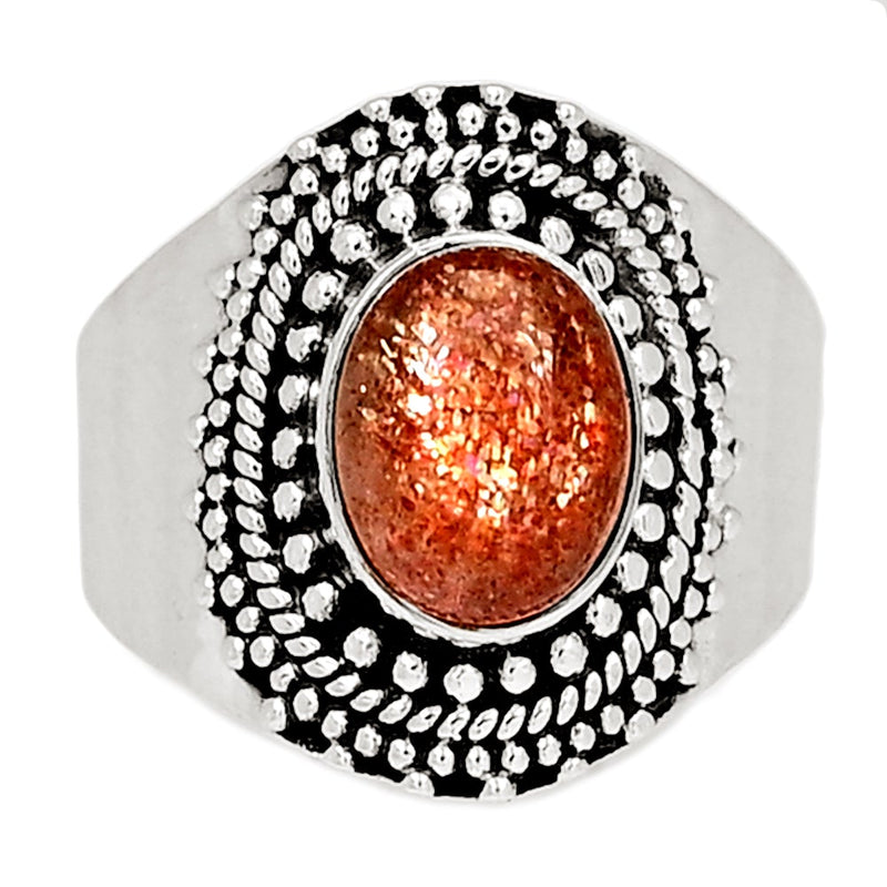 7*9 MM Fine Filigree - Sunstone Ring - SNSR786