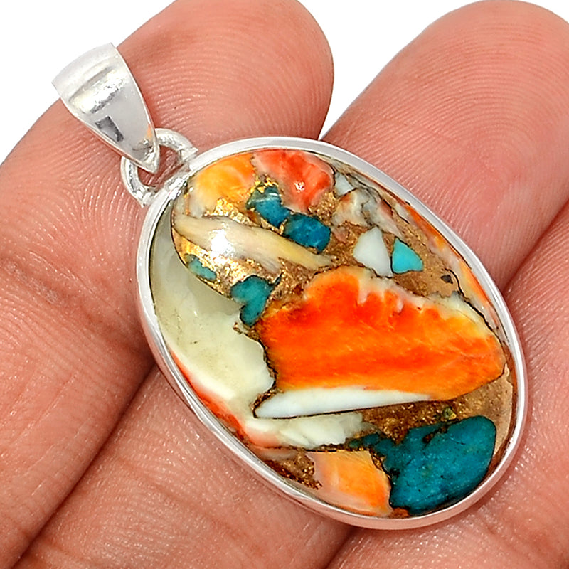 1.6" Spiny Oyster Arizona Turquoise Pendants - SOTP1007