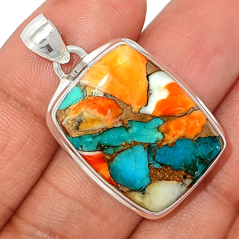 1.5" Spiny Oyster Arizona Turquoise Pendants - SOTP1021