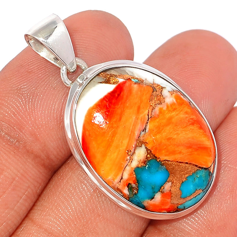 1.5" Spiny Oyster Arizona Turquoise Pendants - SOTP1063