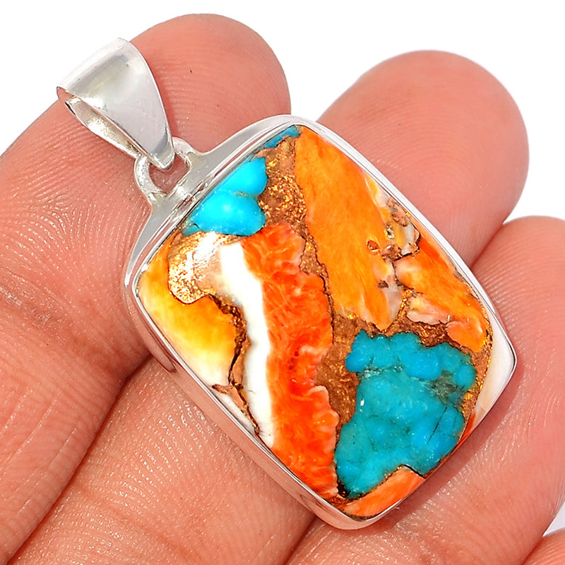 1.5" Spiny Oyster Arizona Turquoise Pendants - SOTP1066