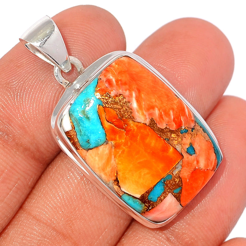 1.5" Spiny Oyster Arizona Turquoise Pendants - SOTP1073