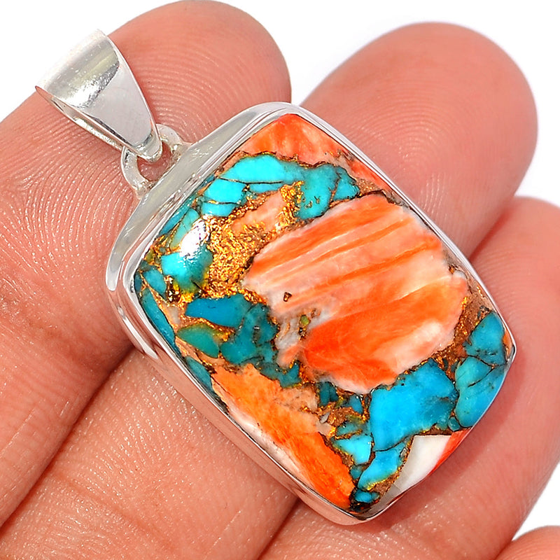 1.5" Spiny Oyster Arizona Turquoise Pendants - SOTP1076